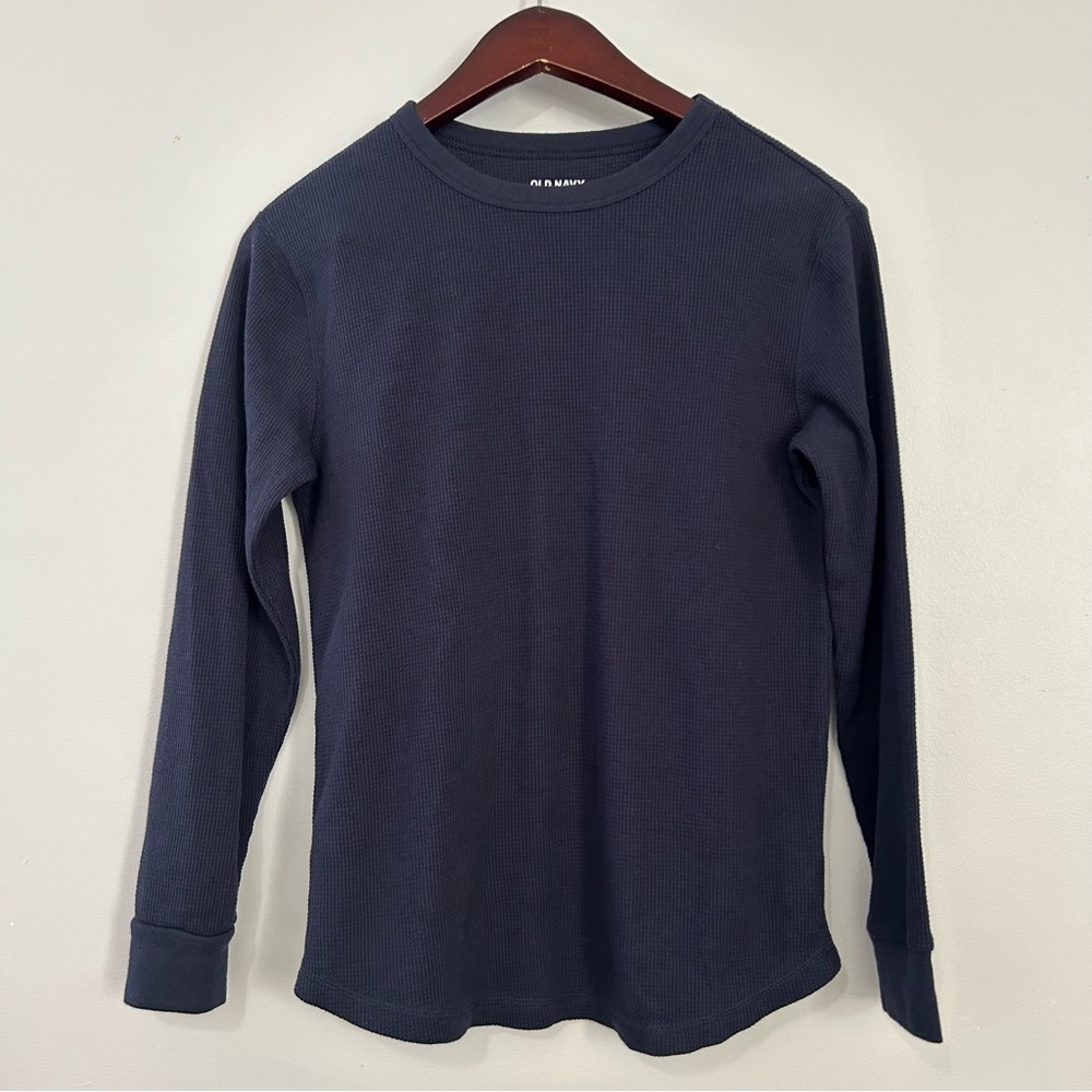Old Navy Long-Sleeve navy blue Thermal-Knit T-Shirt for Boys XL(14/16)